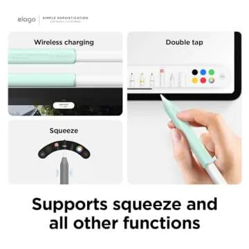 elago Pencil Grip 2 Pack Holder Sleeve Compatible with Apple Pencil (1st & 2nd Generation) and Apple Pencil (USB-C) [Dark Grey & Green]