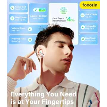 Wireless Earbuds with LED Display, 48H Playtime