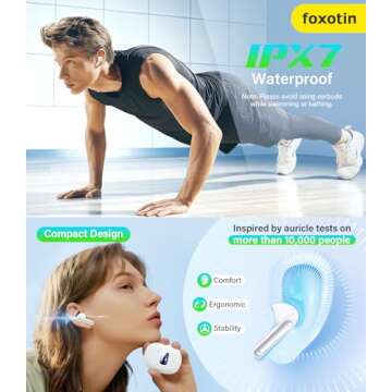 Wireless Earbuds with LED Display, 48H Playtime