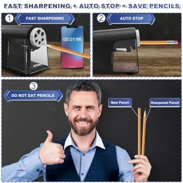 AFMAT Heavy Duty Electric Pencil Sharpener for Classroom