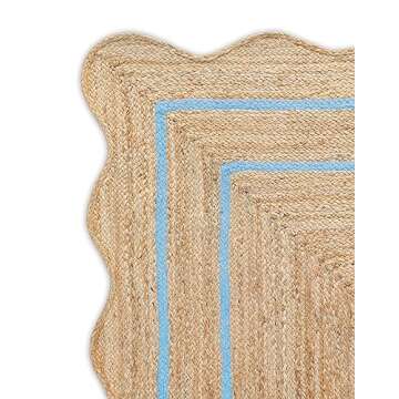 Wave Scalloped Jute Rug | Eco-Friendly & Handcrafted