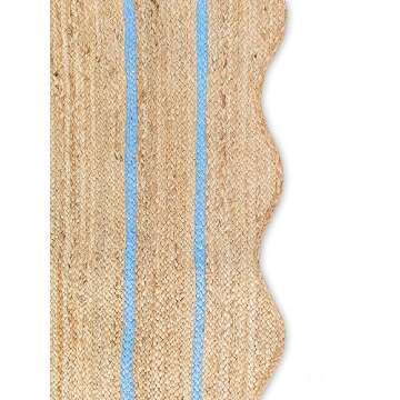 Wave Scalloped Jute Rug | Eco-Friendly & Handcrafted