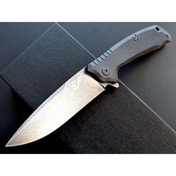 Eafengrow EF223 Folding Knife D2 Blade with G10 Handle Multi Pocket Knife Survival Outdoor Camping Survival (black)