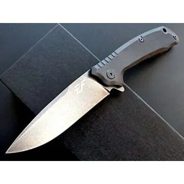 Eafengrow EF223 Folding Knife D2 Blade with G10 Handle Multi Pocket Knife Survival Outdoor Camping Survival (black)