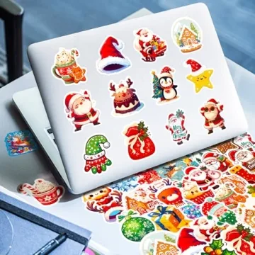 50PCS Christmas Stickers - Waterproof Festive Decor