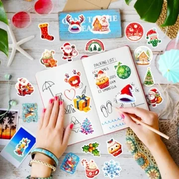50PCS Christmas Stickers - Waterproof Festive Decor