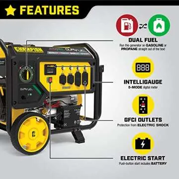 Champion 7500W Dual Fuel Generator with Electric Start