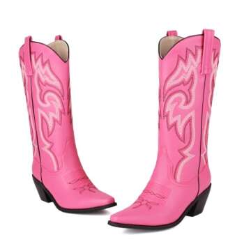 Stylish HeelChic Women’s Cowboy Boots - Embroidered & Chic!