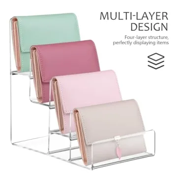 DOITOOL 4-Tier Acrylic Display Stand for Handbags