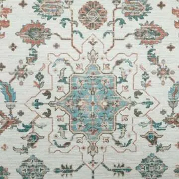 Laura Ashley Beige Aure Floral Machine Washable & Slip Resistant 2 Piece Set - 26" x 45" Accent Rug & 26" x60" Runner Rug