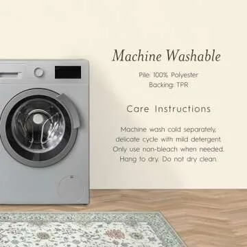 Laura Ashley Beige Aure Floral Machine Washable & Slip Resistant 2 Piece Set - 26" x 45" Accent Rug & 26" x60" Runner Rug