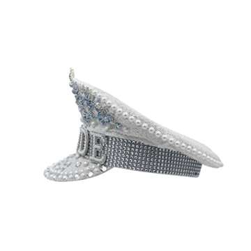Nicky Bigs Novelties Womens Sequin Bride to Be Captain Hat Wedding Bachelorette, White, One Size