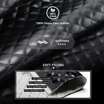 STQ Loafers for Women Quilted Slip On Sneakers Casual Comfort Memory Foam Fall Shoes Black US 11