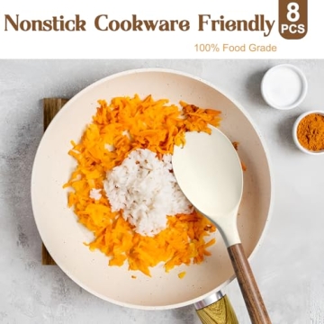 Non-Stick Kitchen Utensils Set with Acacia Wood Handles