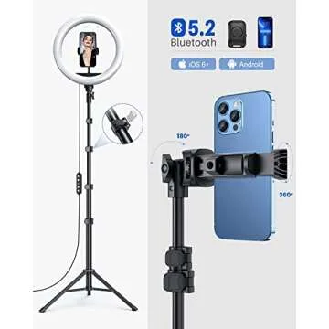 Weilisi 12'' Ring Light with Adjustable Tripod & Remote
