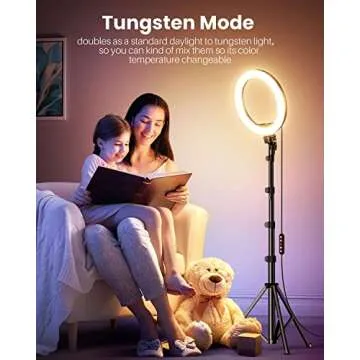 Weilisi 12'' Ring Light with Adjustable Tripod & Remote