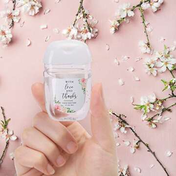 Pop Fizz Designs Hand Sanitizer Wedding Favors (10 pack) Mini Hand Sanitizer Party Favors, Travel Size Hand Sanitizer, Mini Hand Sanitizer Party Favors | 10 Floral 1oz Gels