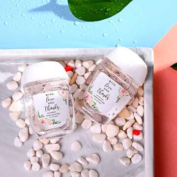 Pop Fizz Designs Hand Sanitizer Wedding Favors (10 pack) Mini Hand Sanitizer Party Favors, Travel Size Hand Sanitizer, Mini Hand Sanitizer Party Favors | 10 Floral 1oz Gels