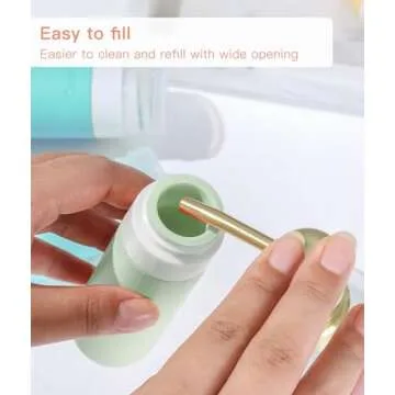 Quatish Travel Bottles 【Original Patented】, 3 oz Tsa Approved Leak Proof Travel Containers for Toiletries, Silicone Shampoo Bottles, 4 Pack Travel Size Toiletries with Toiletry Bag, Morandi