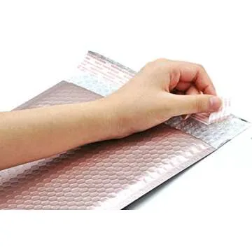 Rose Gold Bubble Mailers 8.5x12 Inch Self Seal