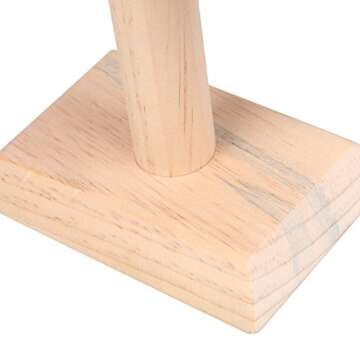 ChezMax Necklace Jewelry Display Jewelry Stand Hovering T-Bar Bracelet Holder for Home Organization, Wood