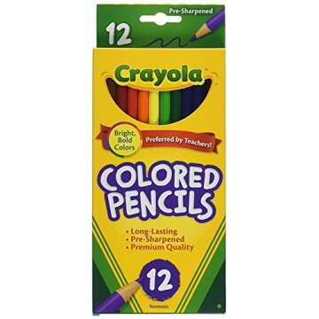 Crayola 68-4012 Colored Pencils, 12-Count, Pack of 3 - Vibrant Colors for Creative Minds