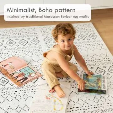 Lillefolk Interlocking Baby Play Mat - Non Toxic 8x6ft