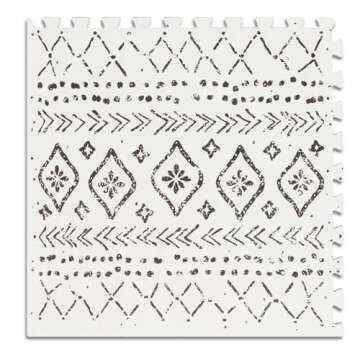Lillefolk Baby Foam Play Mat - Baby Playmat | Tiles for Kids Interlocking Mat - Foam Baby Mat for Babies & Toddlers - Non Toxic Play Mat for Baby Tummy Time Mat 8x6ft Boho