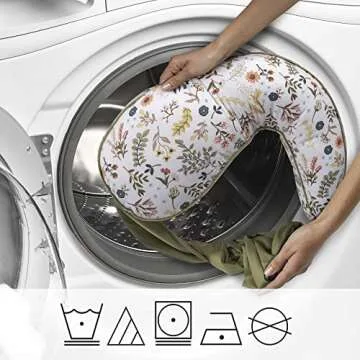 Boppy Anywhere Travel Nursing Pillow, Sage and Spice Floral, Plus Sized to Petite with Stretch Belt, Portable Nursing Pillow, Breastfeeding and Bottle-Feeding Support, Machine Washable