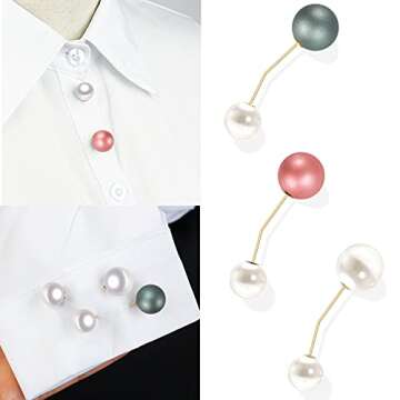 Pearl Brooch Pin Tops Neckline Safety Pin