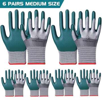 Quality Gardening Gloves for Men and Women – 6 Pair Set