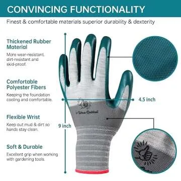 Quality Gardening Gloves for Men and Women – 6 Pair Set