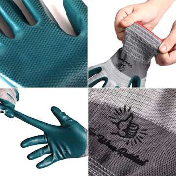 Quality Gardening Gloves for Men and Women – 6 Pair Set