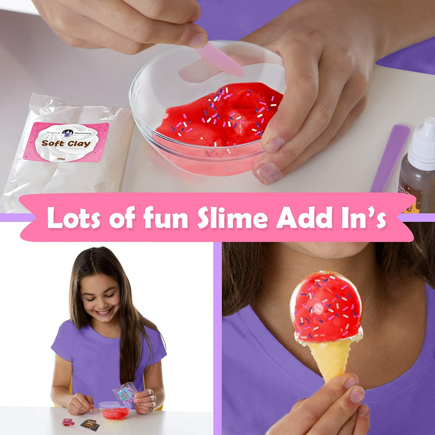 Mini Ice Cream Slime Kit for Girls