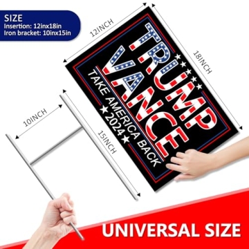 Trump Vance 2024 Yard Signs for Outdoor Displays