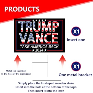 Trump Vance 2024 Yard Signs for Outdoor Displays