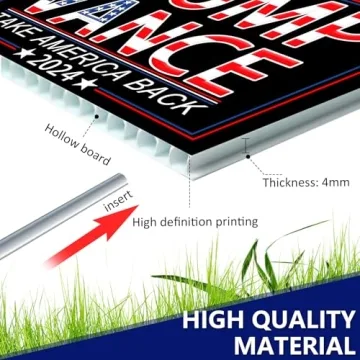 Trump Vance 2024 Yard Signs for Outdoor Displays