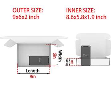 Lmuze Small Pink Shipping Boxes for Small Business Pack of 25-9x6x2 inches Cardboard Corrugated Mail...