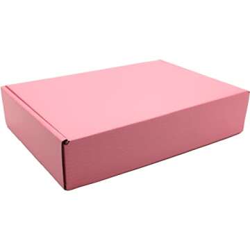 Lmuze Small Pink Shipping Boxes for Small Business Pack of 25-9x6x2 inches Cardboard Corrugated Mailer Boxes for Shipping Packaging Craft Gifts Giving Products
