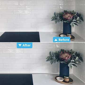 Art3d 10 Ft Peel and Stick Flexible Vinyl Molding Trim for Wall Tile Edges, Kitchen backsplash, Mirrior Frame in White