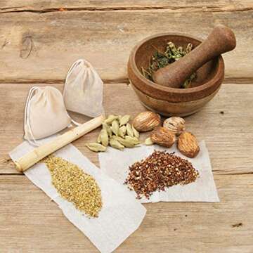 Pangda 100 Cotton Drawstring Bags for Crafts & Gifts