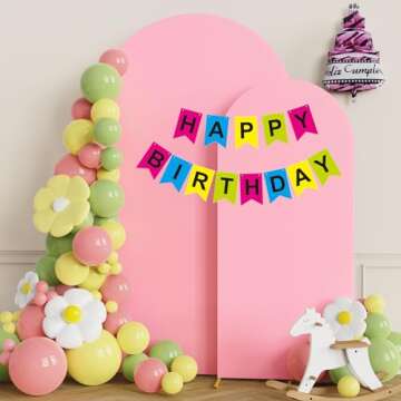 Putros Wedding Arch Cover Set of 2 Pink Spandex Fitted Arch Cover for Round Top Chiara Backdrop Stand Covers for Wedding Birthday Party Decoration 7.2FT, 6FT