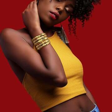 3pcs Silver Chunky Bangles Bracelets For Women Stack Layered Curved Bamboo Tube Stretch Bracelets Gift Jewelry