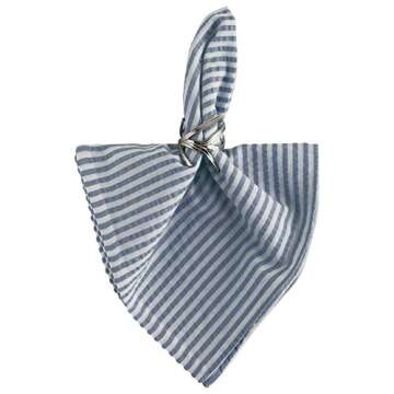 DII 100% Cotton Striped Napkin Set - 6 Piece