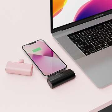 iWALK LinkPod 4 Portable Charger Power Bank 4500mAh 【2 Pack】 Small and Cute Battery Pack Compatible with iPhone 14/14Plus/13/13 Pro/13 Pro Max /12/12 Pro/12 Pro Max/11 Pro/XR/X/8/6s，Airpods and More