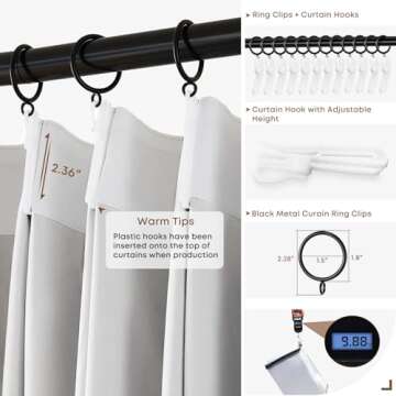 INOVADAY Pinch Pleated Curtains, 100% Light Blocking Linen Pinch Pleat Blackout Curtains for Bedroom, Thermal Insulated Blackout Drapes 2 Panels Set for Living Room - Natural on Linen, W40 x L84