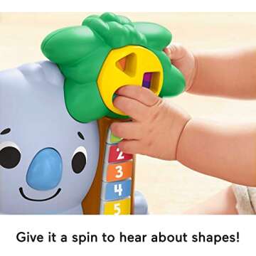Fisher-Price Baby Learning Toy Linkimals Counting Koala with Interactive Lights & Music for Infants Ages 9+ Months. Compatible Only with Linkimals Items