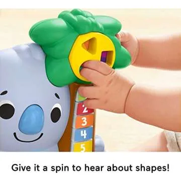 Fisher-Price Baby Learning Toy Linkimals Counting Koala with Interactive Lights & Music for Infants Ages 9+ Months. Compatible Only with Linkimals Items