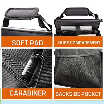 FoxBox Front Seat Organizers and Storage with Cover - Police Patrol Cab Passenger Seat Car Organizer - Law Pro Enforcement Organizer - Auto Car Office Organizer Front Seat - Truck Paper Caddy