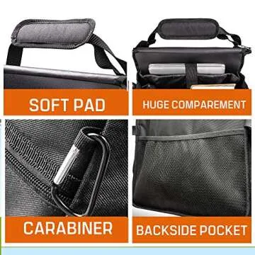 FoxBox Front Seat Organizers and Storage with Cover - Police Patrol Cab Passenger Seat Car Organizer - Law Pro Enforcement Organizer - Auto Car Office Organizer Front Seat - Truck Paper Caddy